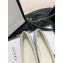 Gucci Bamboo and Bow GG Canvas/Leather Ballet Flats White