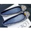 Gucci Bamboo and Bow GG Canvas/Leather Ballet Flats Blue
