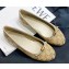 Gucci Bamboo and Bow GG Canvas/Leather Ballet Flats Beige
