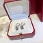 Cartier C de Earrings White Gold