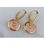 Cartier amulette de Earrings Pink Yellow Gold