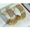 Cartier Love Earrings diamond-paved Medium Yellow Gold