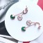 Cartier amulette de Earrings Green and White