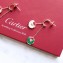 Cartier amulette de Earrings Green and White