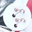 Cartier amulette de Earrings Black and White