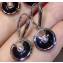 Cartier amulette de Earrings Black White Gold