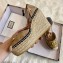 Gucci GG Matelassé Canvas Platform Espadrilles Sandals Beige/Black 2020