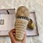 Gucci GG Matelassé Canvas Platform Espadrilles Sandals Beige/Black 2020