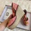 Gucci GG Matelassé Canvas Platform Espadrilles Sandals Pink 2020
