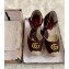 Gucci GG Matelassé Canvas Platform Espadrilles Sandals Coffee 2020