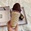 Gucci GG Matelassé Canvas Platform Espadrilles Sandals Coffee 2020