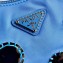 Prada Re-Edition 2005 Nylon Shoulder Hobo Bag 1BH204 Mirror Patches Blue 2020
