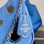 Prada Re-Edition 2005 Nylon Shoulder Hobo Bag 1BH204 Mirror Patches Blue 2020