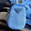 Prada Re-Edition 2005 Nylon Shoulder Hobo Bag 1BH204 Mirror Patches Blue 2020