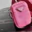 Prada Re-Edition 2005 Nylon Shoulder Hobo Bag 1BH204 Mirror Patches Pink 2020