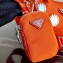 Prada Re-Edition 2005 Nylon Shoulder Hobo Bag 1BH204 Mirror Patches Orange 2020