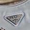 Prada Re-Edition 2005 Nylon Shoulder Hobo Bag 1BH204 Mirror Patches Dusty Blue 2020