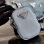 Prada Re-Edition 2005 Nylon Shoulder Hobo Bag 1BH204 Mirror Patches Dusty Blue 2020