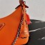 Prada Re-Edition 2005 Saffiano Leather Shoulder Hobo Bag 1BH204 Orange 2020