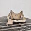 Prada Re-Edition 2005 Saffiano Leather Shoulder Hobo Bag 1BH204 Beige 2020