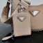 Prada Re-Edition 2005 Saffiano Leather Shoulder Hobo Bag 1BH204 Beige 2020