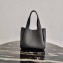 Prada Leather Bucket Handbag 1BG335/1BC127 Black 2020