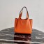 Prada Leather Bucket Handbag 1BG335/1BC127 Orange 2020