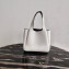 Prada Leather Bucket Handbag 1BG335/1BC127 White 2020