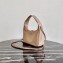 Prada Leather Hobo Bag 1BC132 Nude 2020