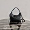 Prada Leather Hobo Bag 1BC132 Black 2020