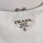 Prada Leather Hobo Bag 1BC132 White 2020