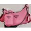 Prada Re-Edition 2005 Saffiano Leather Shoulder Hobo Bag 1BH204 Pink 2020