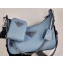 Prada Re-Edition 2005 Saffiano Leather Shoulder Hobo Bag 1BH204 Dusty Blue 2020