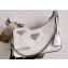 Prada Re-Edition 2005 Saffiano Leather Shoulder Hobo Bag 1BH204 White 2020