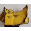 Prada Re-Edition 2005 Saffiano Leather Shoulder Hobo Bag 1BH204 Yellow 2020