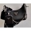 Prada Re-Edition 2005 Saffiano Leather Shoulder Hobo Bag 1BH204 Black 2020
