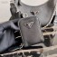 Prada Re-Edition 2005 Saffiano Leather Shoulder Hobo Bag 1BH204 Black 2020