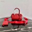 Prada Leather Mini Boston Bag 1BB846 Red 2020