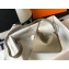 Hermes Mini Lindy 19cm Bag Pale Gray/Silver