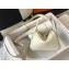 Hermes Mini Lindy 19cm Bag White
