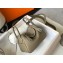 Hermes Mini Lindy 19cm Bag Pale Gray/Silver