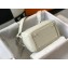 Hermes Mini Lindy 19cm Bag White
