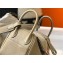 Hermes Mini Lindy 19cm Bag Pale Gray/Silver