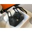 Hermes Mini Lindy 19cm Bag Black/Silver