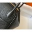 Hermes Mini Lindy 19cm Bag Black/Gold