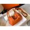 Hermes Mini Lindy 19cm Bag Orange