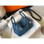 Hermes Mini Lindy 19cm Bag Blue