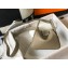 Hermes Mini Lindy 19cm Bag Pale Gray/Gold