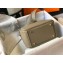 Hermes Mini Lindy 19cm Bag Pale Gray/Gold