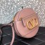 Valentino VLogo Round Crossbody Bag Nude Pink 2020